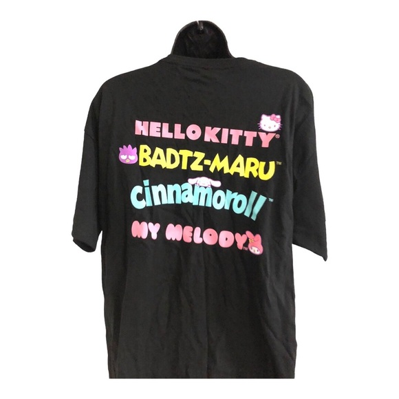 Hello Kitty black relaxed front back graphic print fit t-shirt size small‎ new - Picture 9 of 15